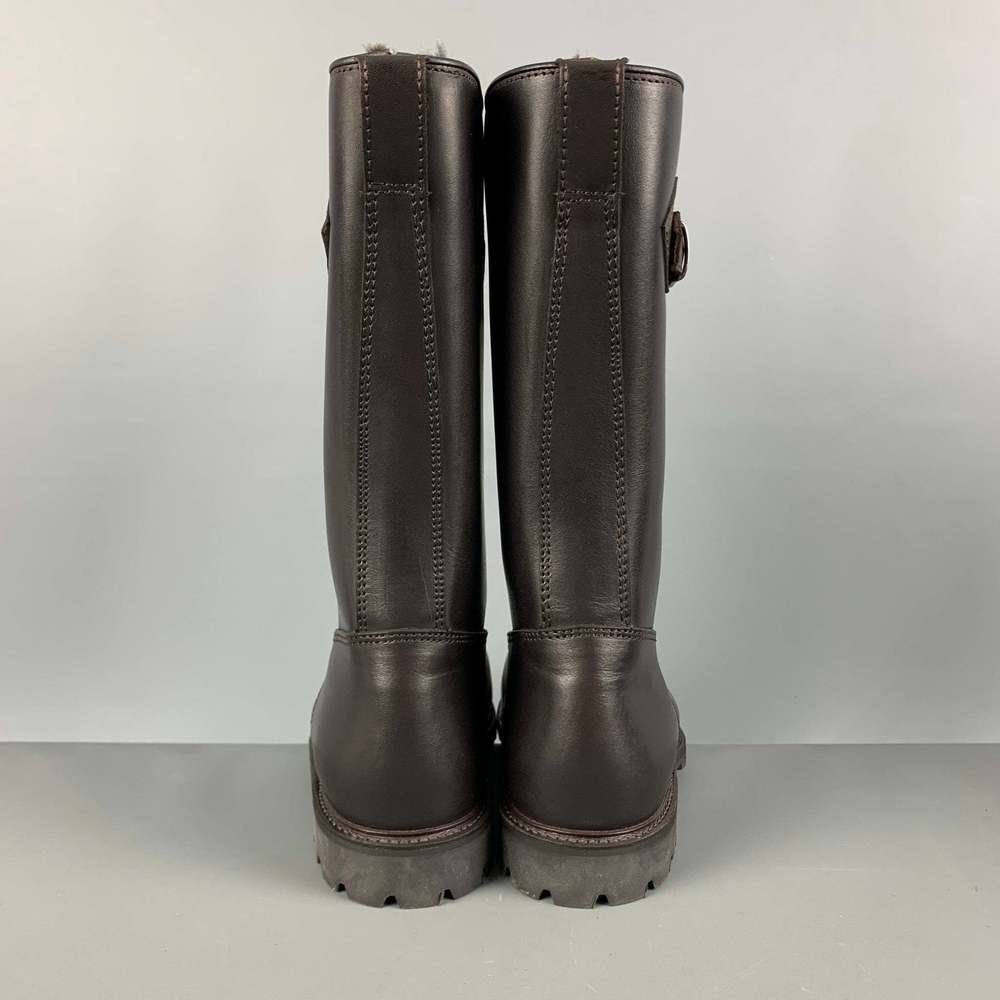 PAUL STUART Brown Solid Leather Pull On Boots - Picture 3 of 10